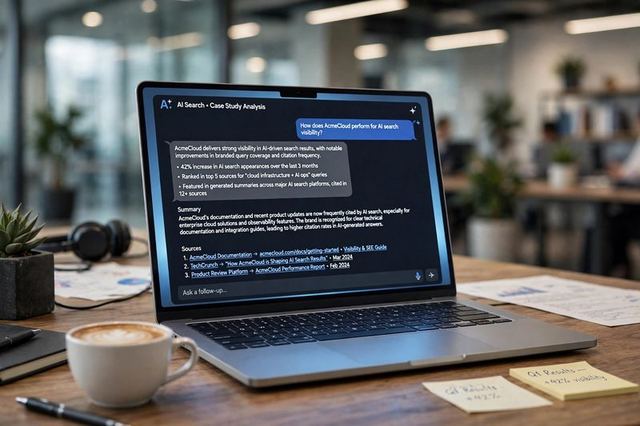 AEO case study — brand cited by AI search engines